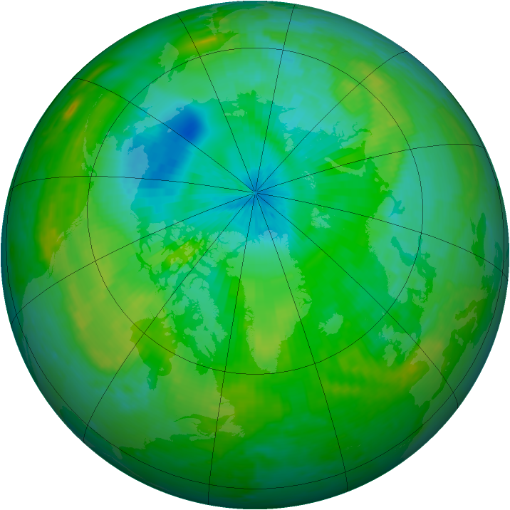 Arctic ozone map for 02 August 2002